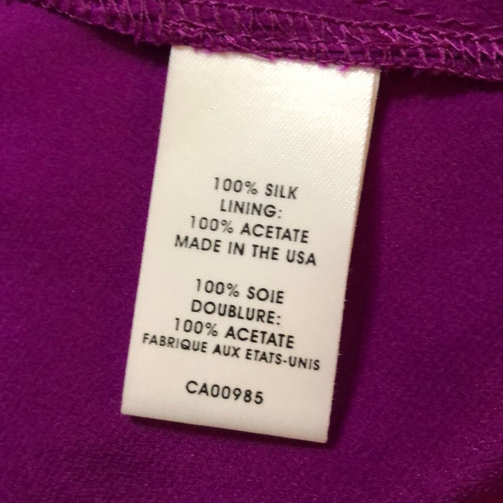 🌹Nanette lepore silk purple wrap ruffles top Sz 6 - Picture 5 of 5